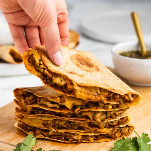 Spicy Pork Quesa Dilla at Burger Machan 