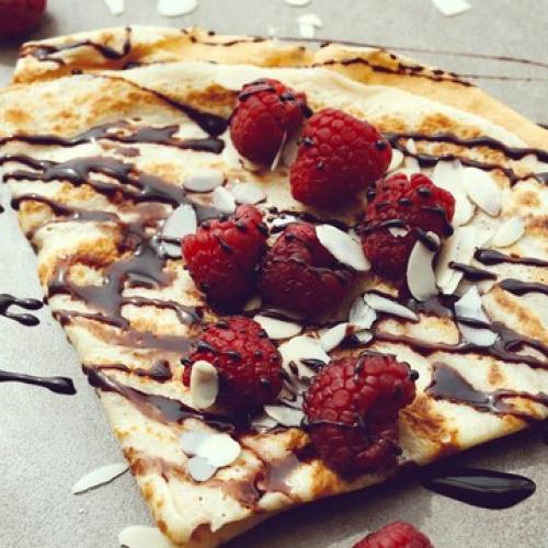 Waffles With Strawberries & Cream