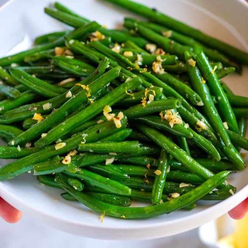Fried Beans with garlic sauce