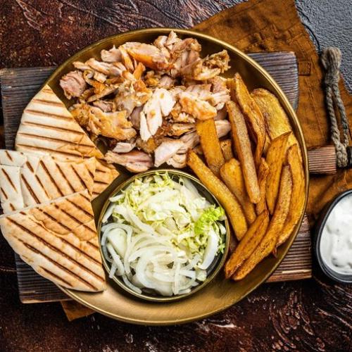 BAKED CRAB & CREAM CHEESE DIP, HOMEMADE PITA CHIPS