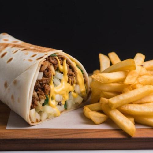 Beef Shawarma with Cheese & Fries