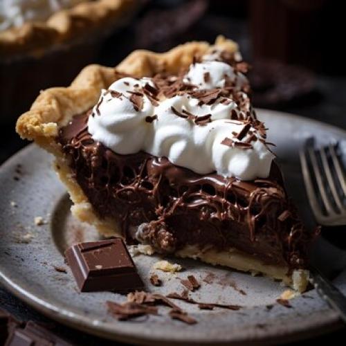 Chocolate Pie with Ice Cream