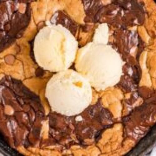Skillet Brookie with Ice Cream