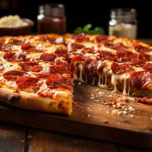 PORK PEPPERONI at Flames Pizzeria