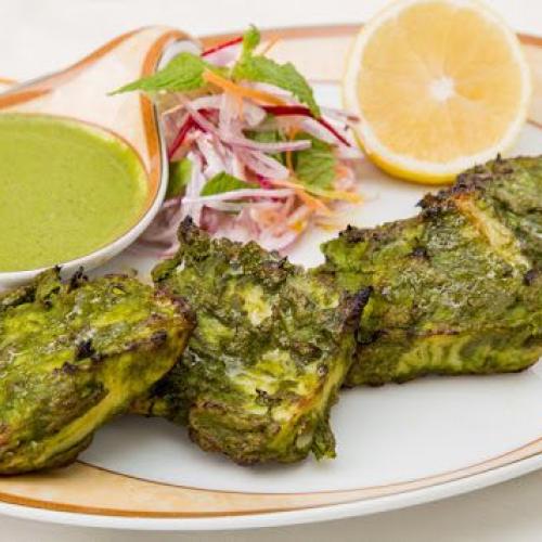 Fish Hariyali Tikka at Madras Masala