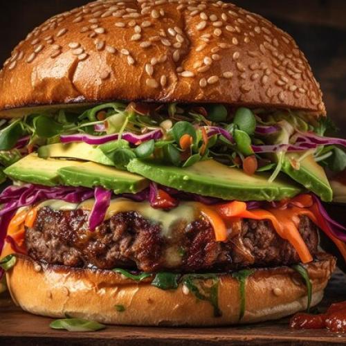 Vege BBQ Piston at Burger Garaj