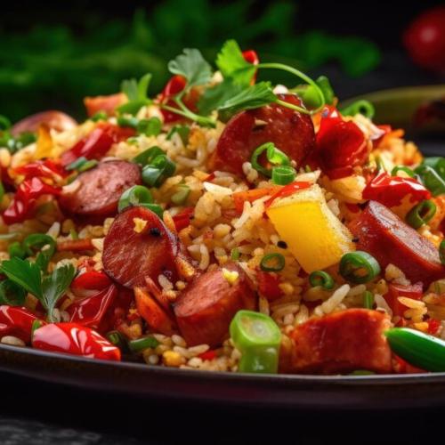 Wok Fried Rice - Chicken Sausage