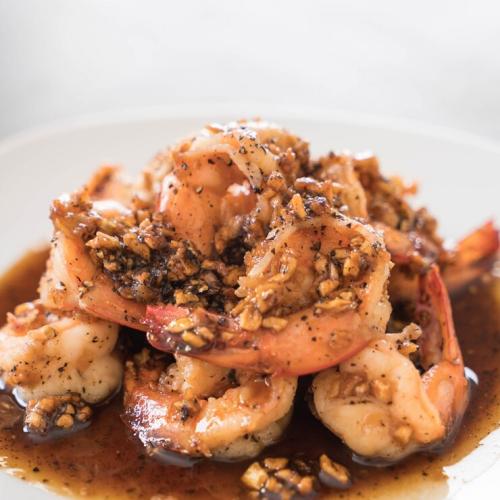 Prawns with White Garlic Sauce