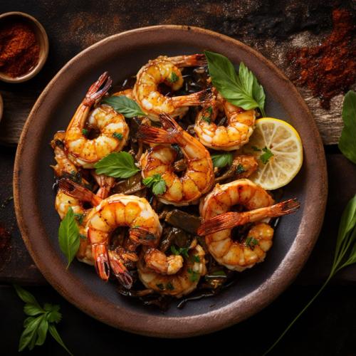 BBQ Prawns in Special Black Bean Sauce