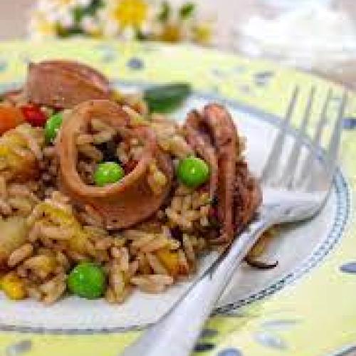 Mongolian Rice - Seafood (Calamari)