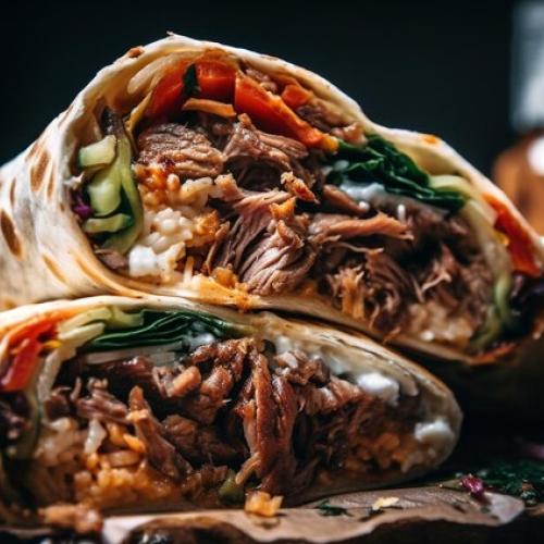 BURRITO WITH CAJUN RUBBED GRILLED CHICKEN