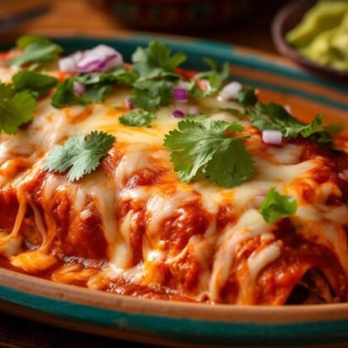 ENCHILADAS WITH RANCHERO CHICKEN