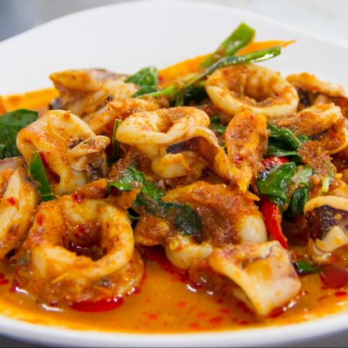 Thai Style Cuttle Fish Green Curry