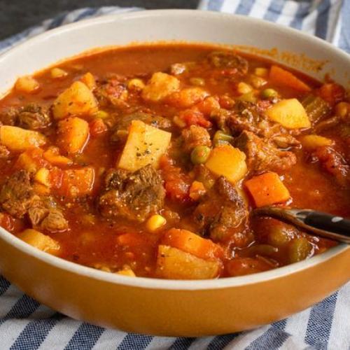 90- Old-Fashioned Vegetable Beef Soup