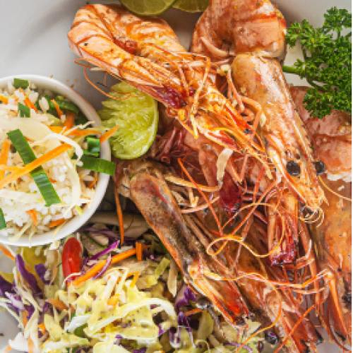 Grilled Jumbo prawns at TUNA TUNA 33