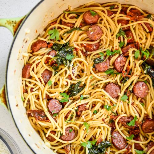 Sausage Nasi goreng Noodles