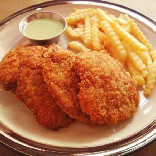 105 Crumb Fried Chicken with Chips at Sun Food Restaurant