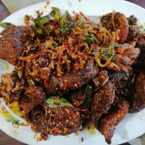 Fried Beef devilled at Samagi Hotel 