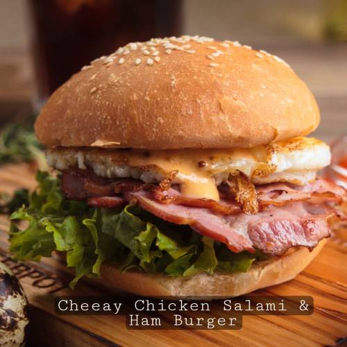 CHICKEN HAM & SALAMI BURGER