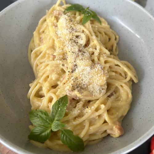 Carbonara at Sudha's Eatery 