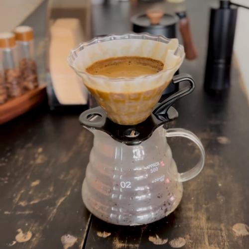 Pour Over Coffee at Sudha's Eatery 