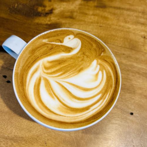Café Latte at Sudha's Eatery 