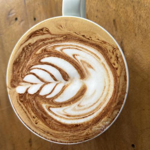 Cappuccino at Sudha's Eatery 