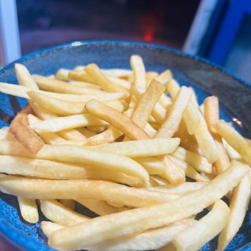 A portion of French fries at Sudha's Eatery 