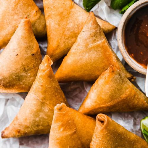 Vege Samosa (Five Pieces)  at Pradeep Restaurant