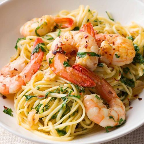 Prawns with vege Noodles