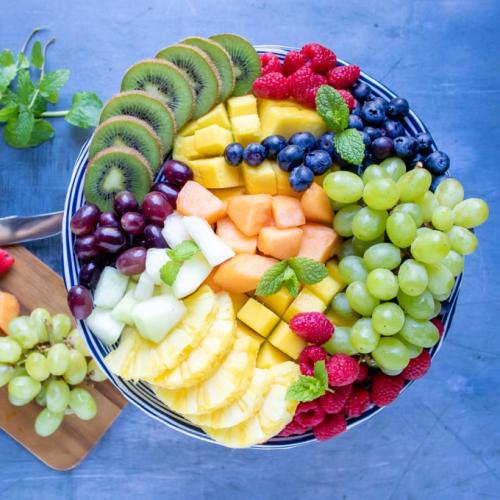 Fruit Plate With Ice Cream