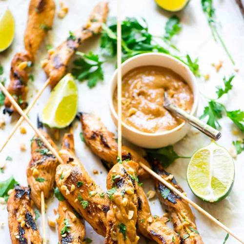 Chicken Fillet with Satay Sauce at Oak Ray Flower Drum