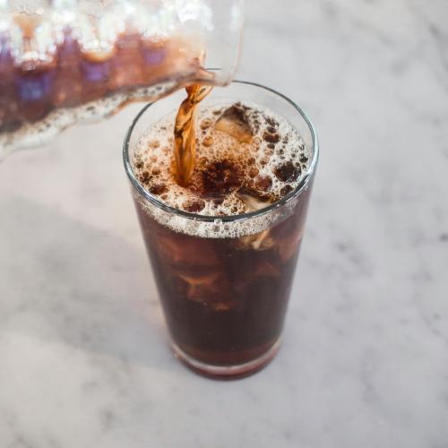 Iced Pour Over at Cafe 1959 By Raux Brothers