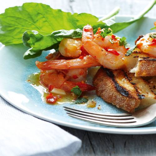 Prawns in Hot Garlic 