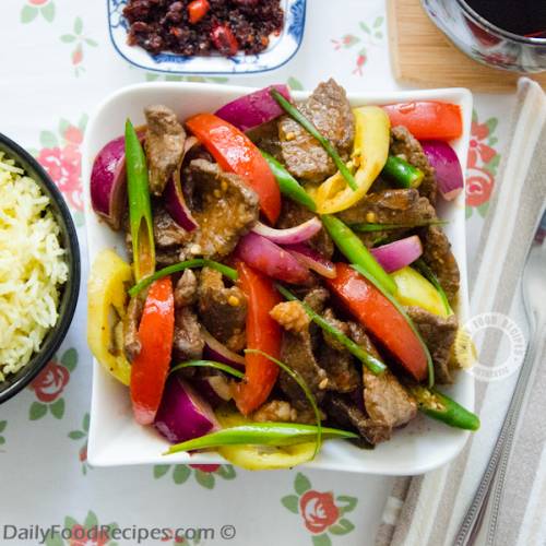 Devilled Beef  at Princess Family Restaurant