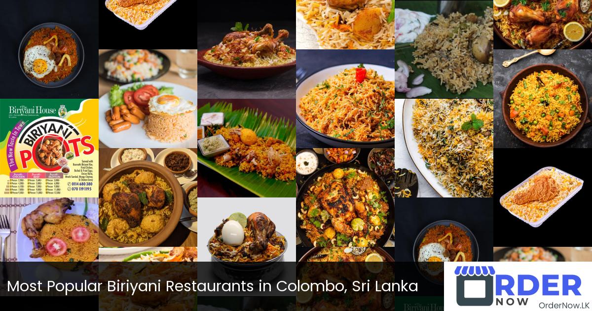 Most Popular Biriyani Restaurants in Colombo, Sri Lanka