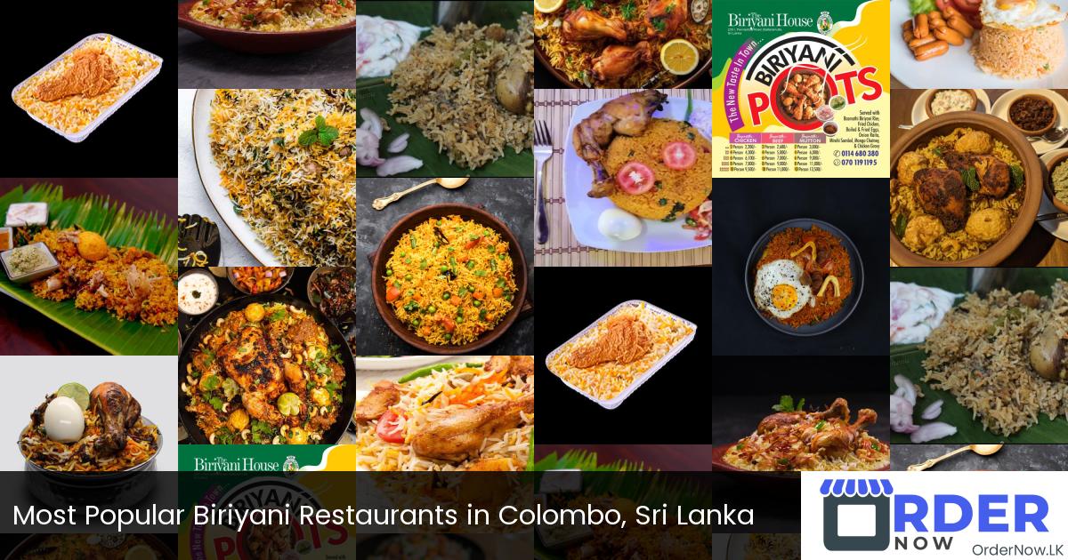 Most Popular Biriyani Restaurants in Colombo, Sri Lanka