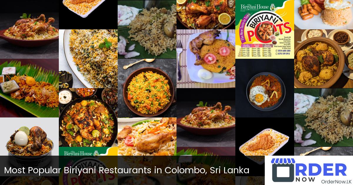 Most Popular Biriyani Restaurants in Colombo, Sri Lanka