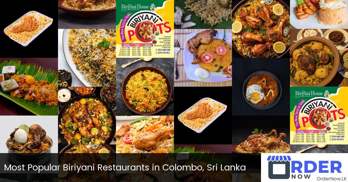 Most Popular Biriyani Restaurants in Colombo, Sri Lanka