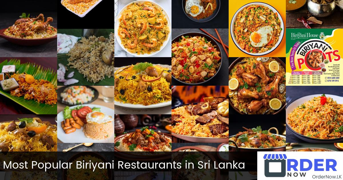 Most Popular Biriyani Restaurants in Sri Lanka