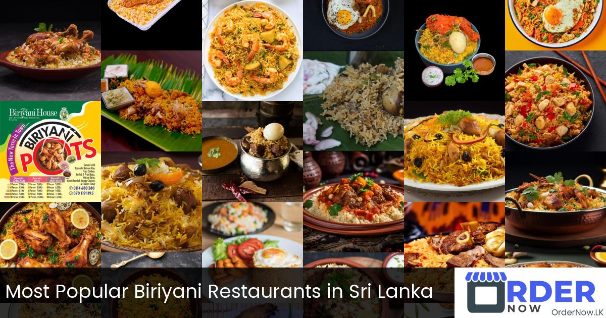 Most Popular Biriyani Restaurants in Sri Lanka