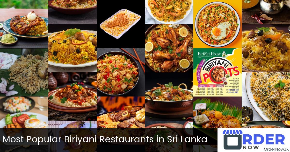 Most Popular Biriyani Restaurants in Sri Lanka
