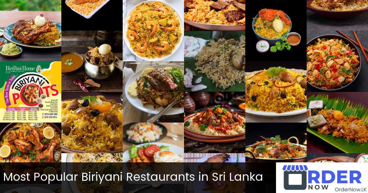Most Popular Biriyani Restaurants in Sri Lanka