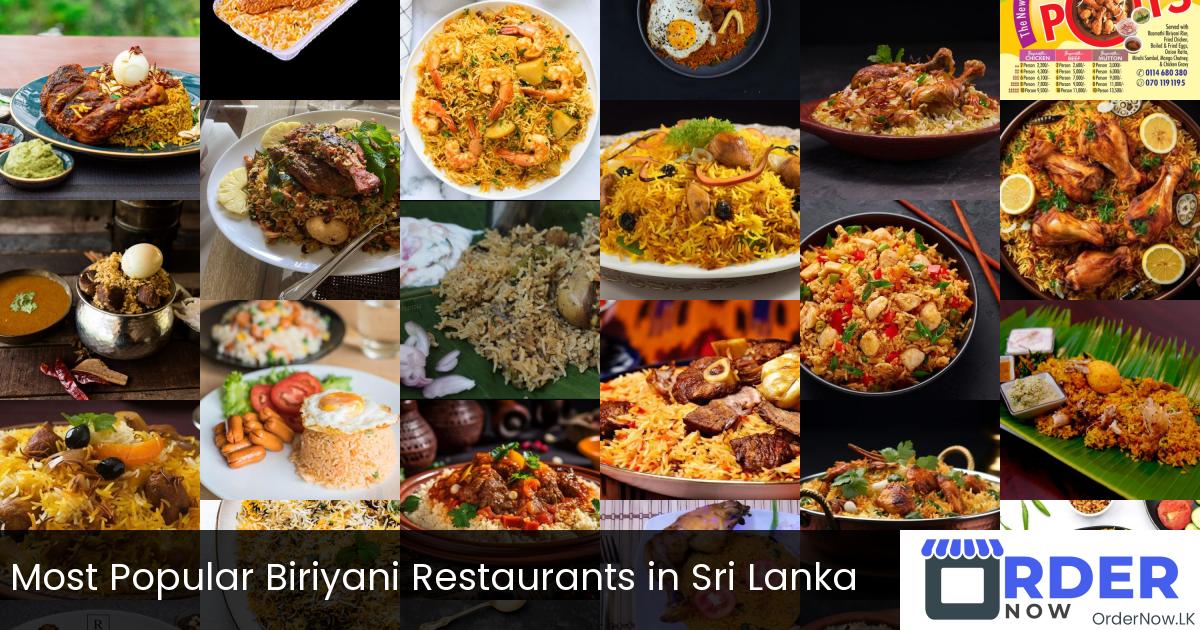 Most Popular Biriyani Restaurants in Sri Lanka