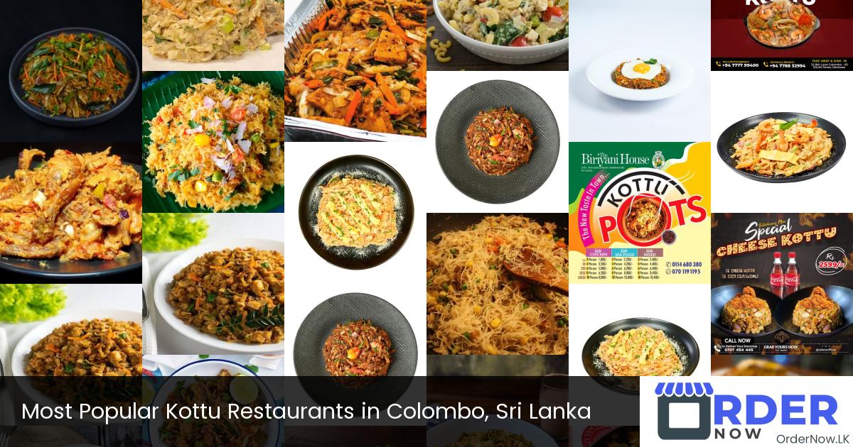Most Popular Kottu Restaurants in Colombo, Sri Lanka