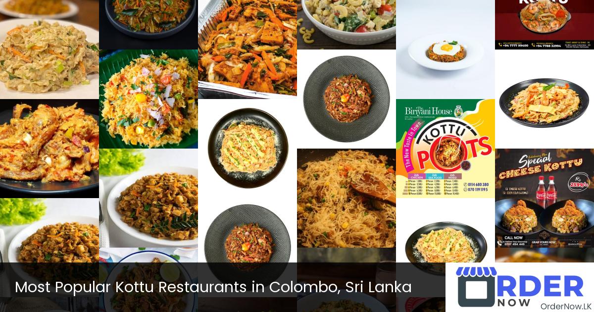 Most Popular Kottu Restaurants in Colombo, Sri Lanka