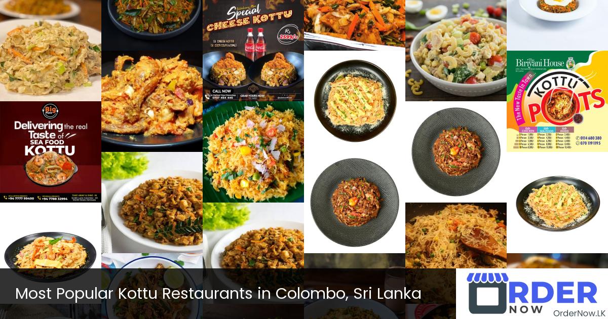 Most Popular Kottu Restaurants in Colombo, Sri Lanka