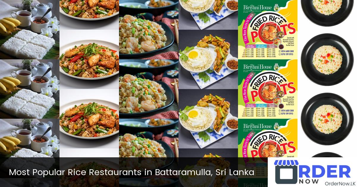 Most Popular Rice In Battaramulla Restaurants in Sri Lanka | OrderNow