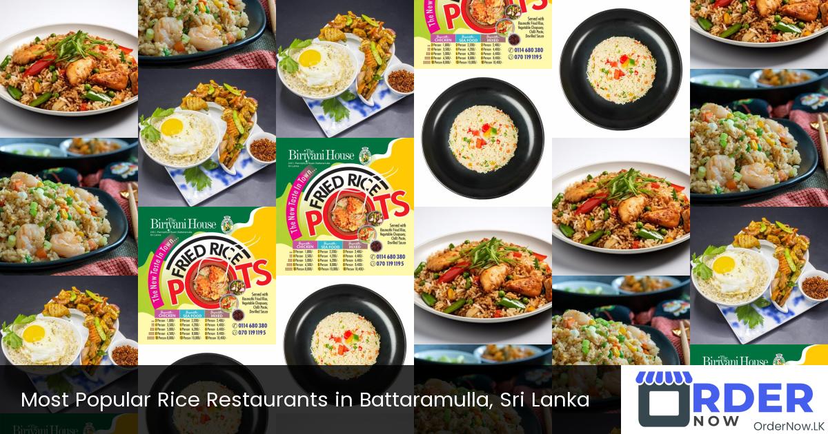 Most Popular Rice Restaurants in Battaramulla, Sri Lanka