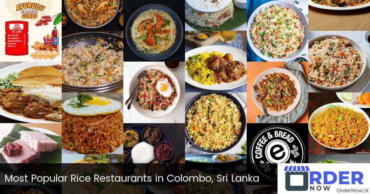 Most Popular Rice Restaurants in Colombo, Sri Lanka